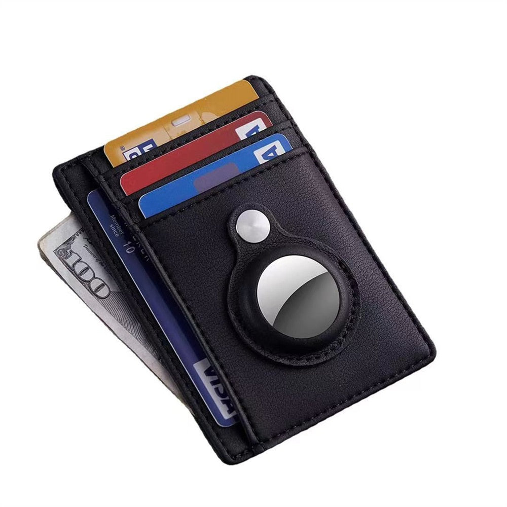 slim minimalist wallet with airtag holder