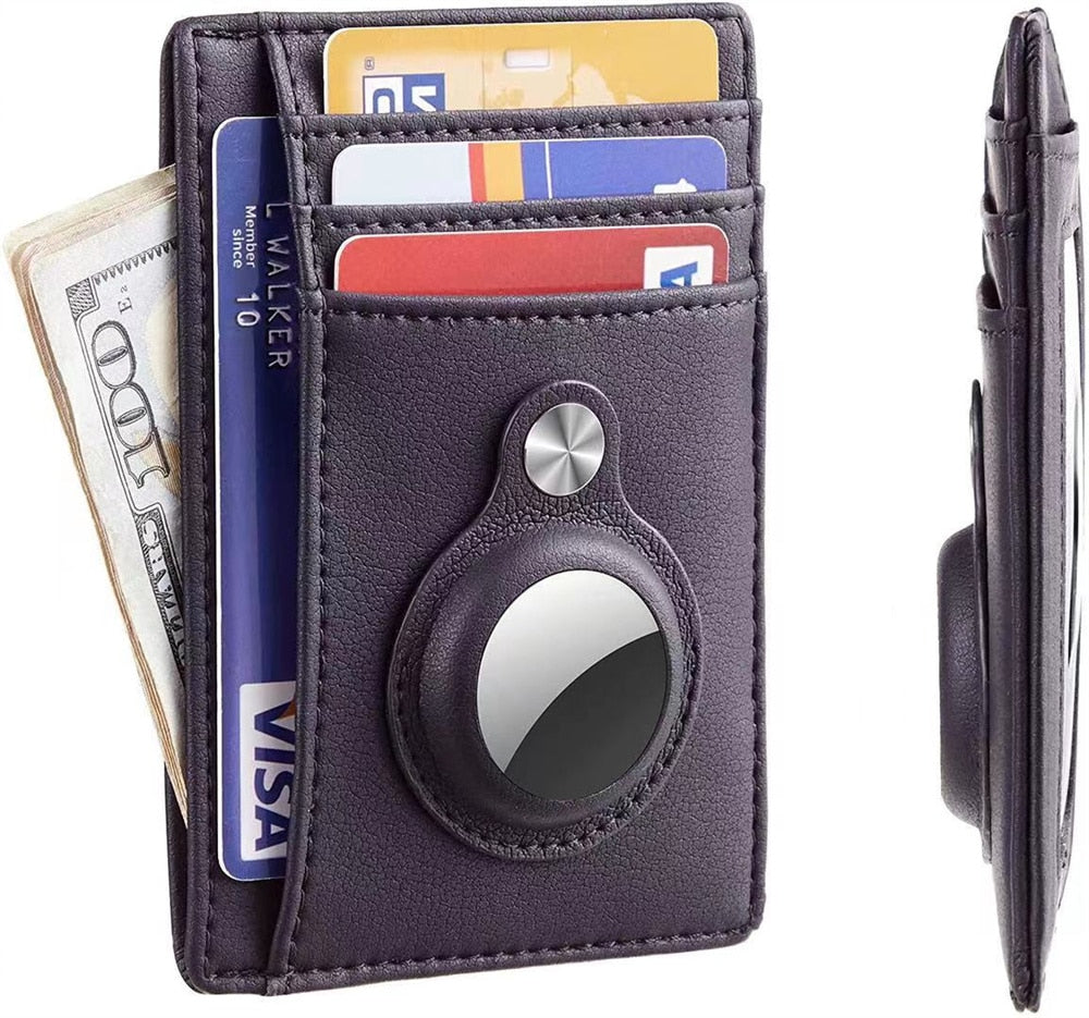 slim minimalist wallet with airtag holder